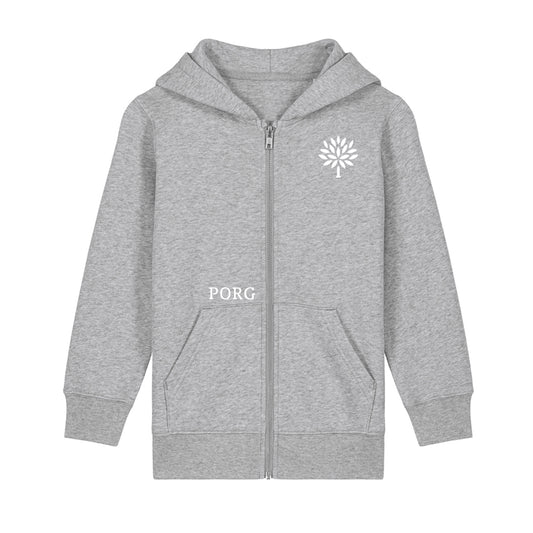 PORG Dětká Mikina na Zip Šedá (1. Stupeň)