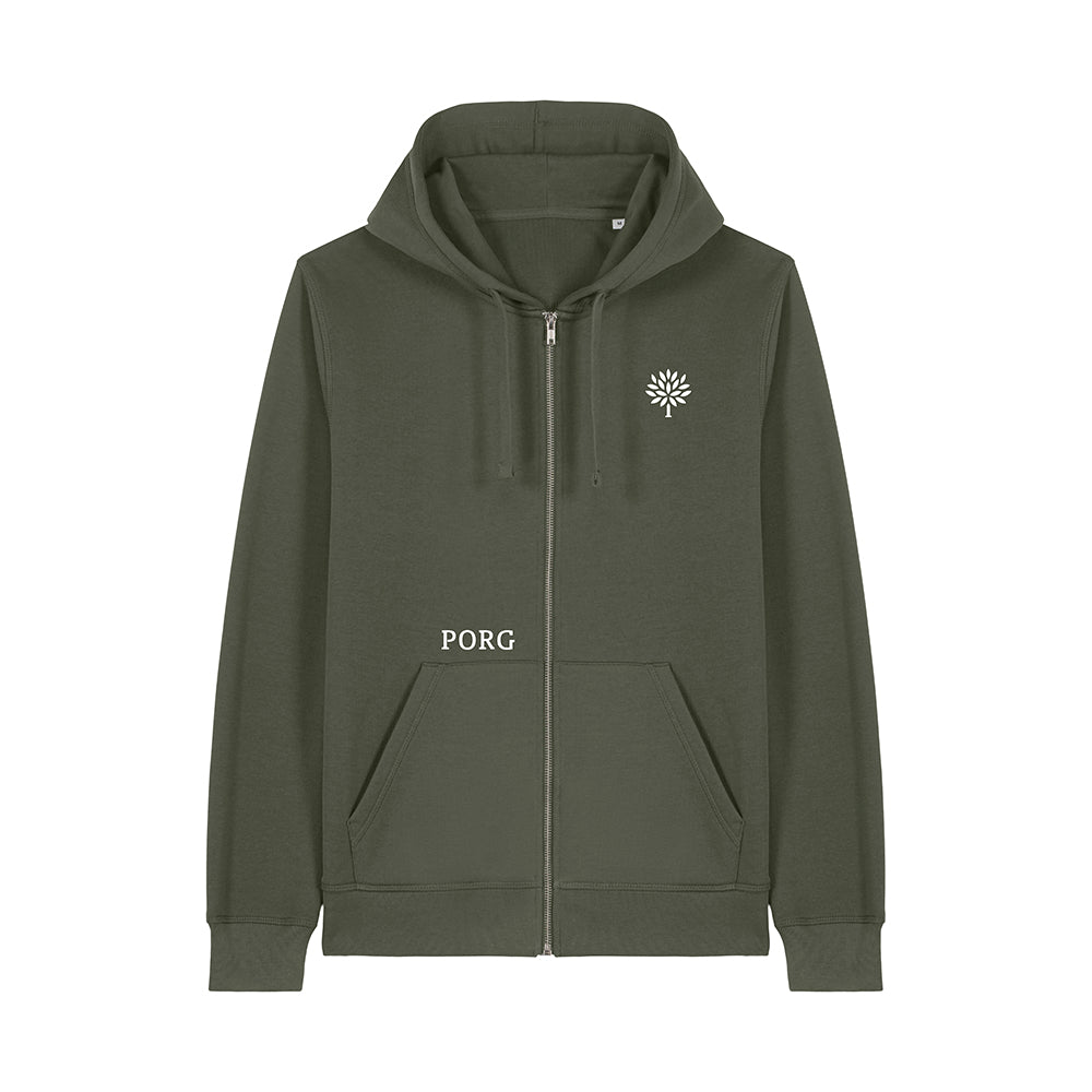 PORG Khaki Mikina Na Zip