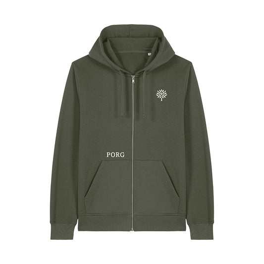 PORG Khaki Mikina Na Zip