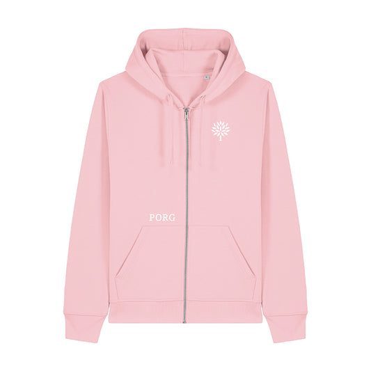 PORG Růžová Mikina Na Zip