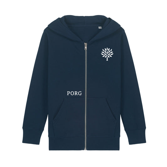 PORG - PORG Dětká Mikina na Zip Tmavě Modrá
